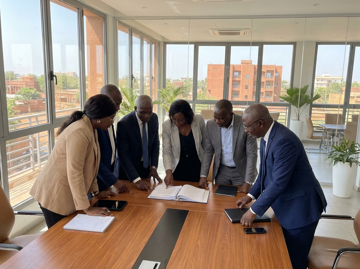 Équipe professionnelle 2HL Group accompagnant des entrepreneurs au Burkina Faso